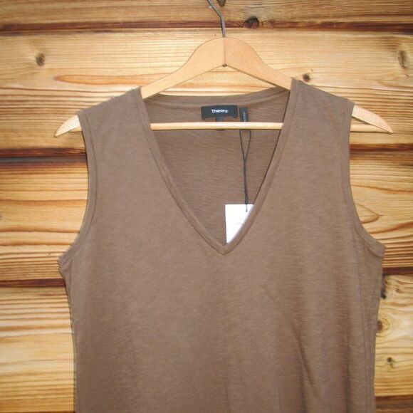 NWT Theory Slub Knit Sleeveless Cotton Top - Picture 4 of 11
